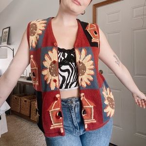 Hand embroidered vest